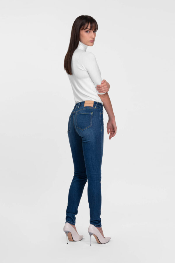 Sartoria Tramarossa JEANS BIANCA SLIM SKINNY IN DENIM STRETCH BLU MEDIO Shopping Online