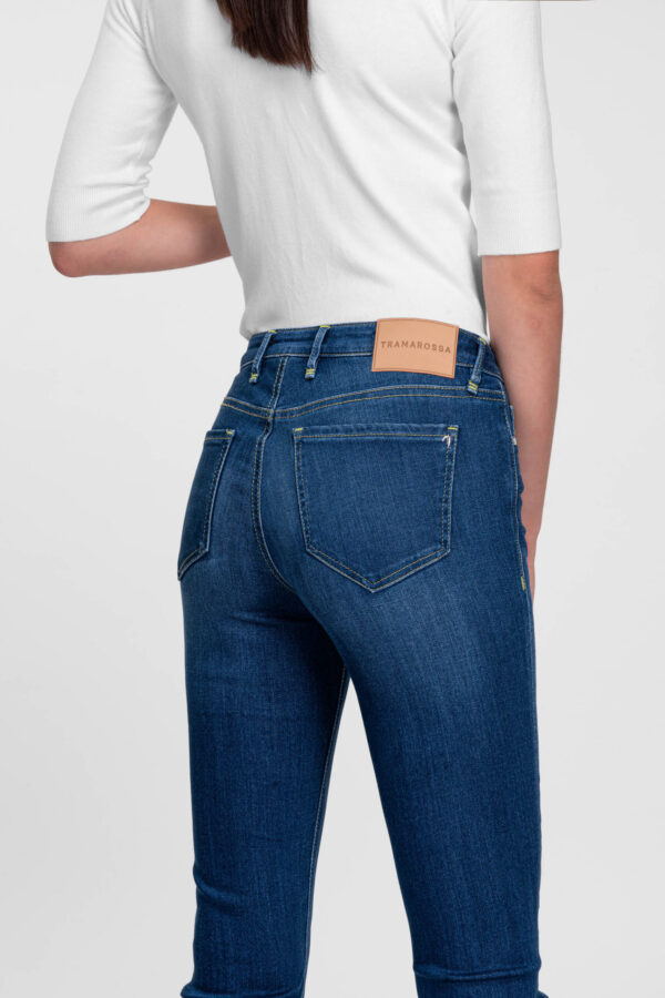 Sartoria Tramarossa JEANS BIANCA SLIM SKINNY IN DENIM STRETCH BLU MEDIO Shopping Online