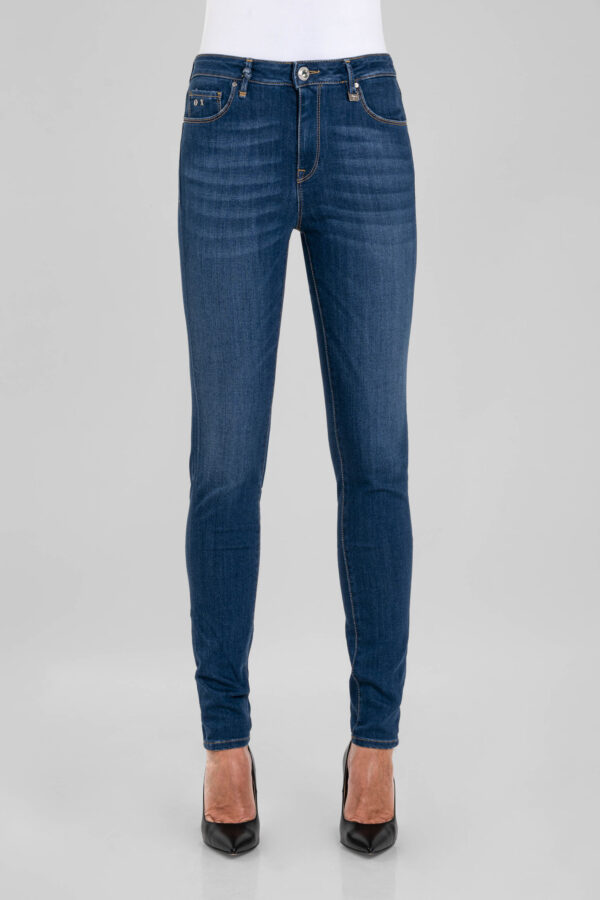 Sartoria Tramarossa JEANS BIANCA SLIM SKINNY IN DENIM STRETCH BLU MEDIO Shopping Online