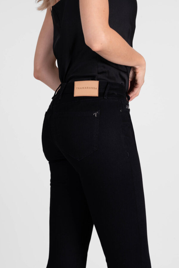 Sartoria Tramarossa PANTALONE BIANCA SLIM SKINNY IN DENIM STRETCH NERO Prezzo Ridotto