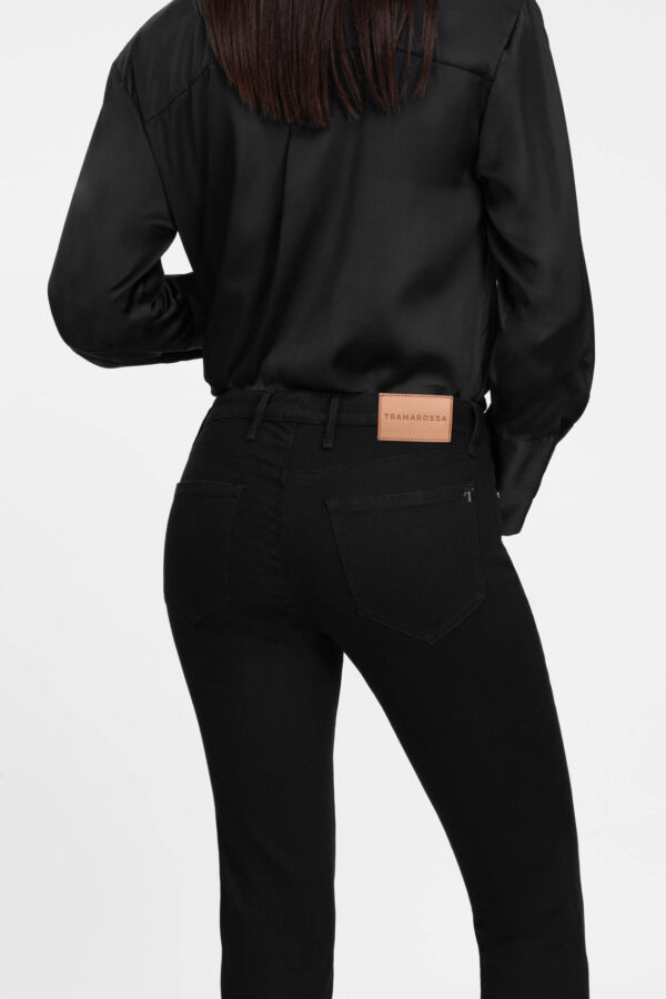 Sartoria Tramarossa JEANS BIANCA CAPRI SKINNY IN DENIM STRETCH NERO Presa