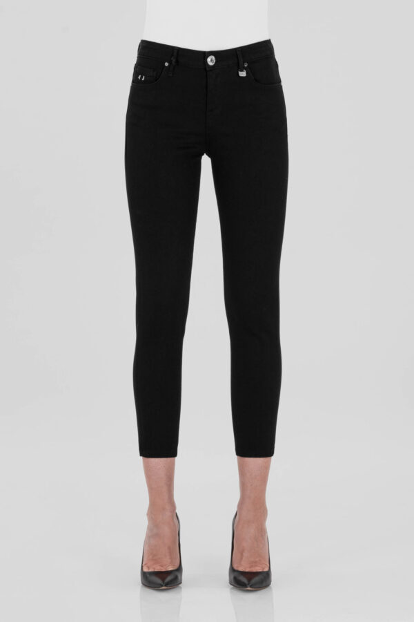Sartoria Tramarossa JEANS BIANCA CAPRI SKINNY IN DENIM STRETCH NERO Presa