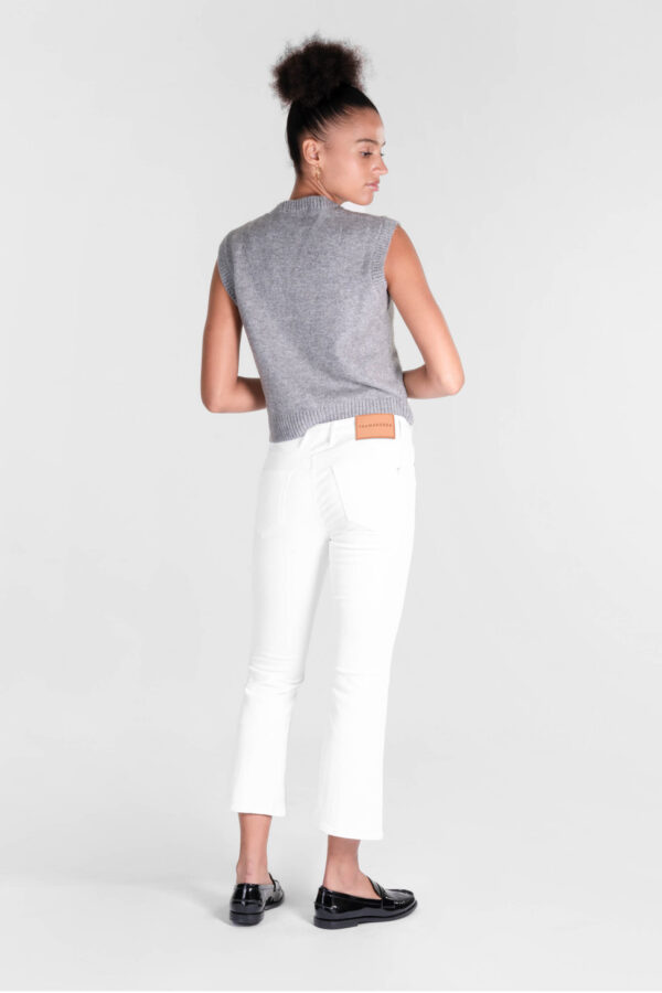 Sartoria Tramarossa JEANS BIANCA FLARE CUT FLARE IN GABARDINA DI COTONE STRETCH BIANCO Offerta