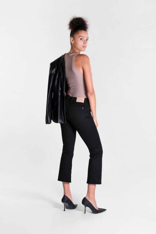 Sartoria Tramarossa JEANS BIANCA FLARE CUT FLARE IN DENIM STRETCH NERO Economico