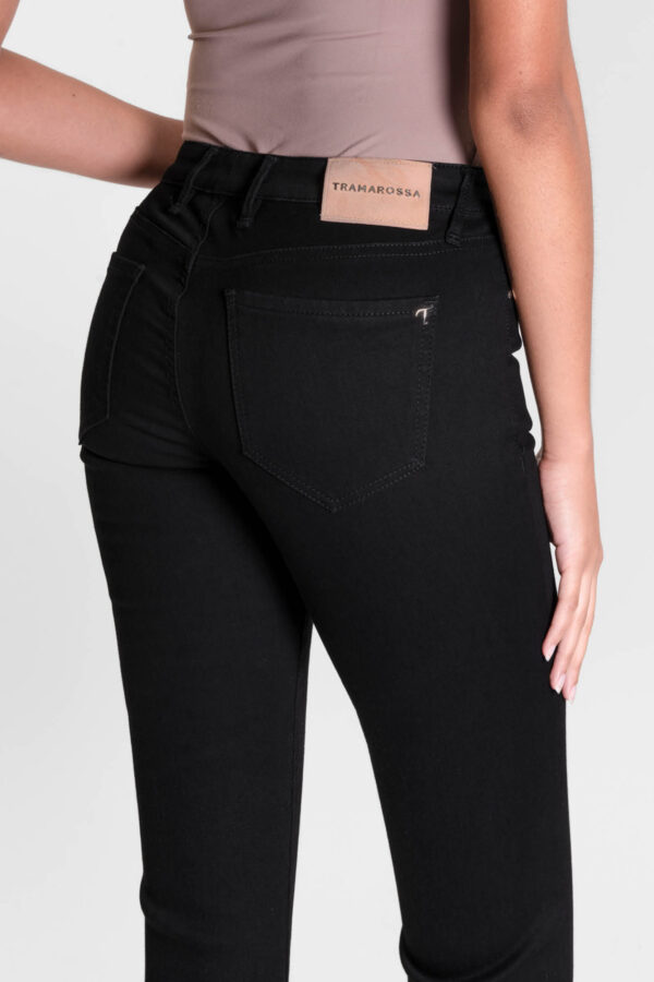 Sartoria Tramarossa JEANS BIANCA FLARE CUT FLARE IN DENIM STRETCH NERO Economico