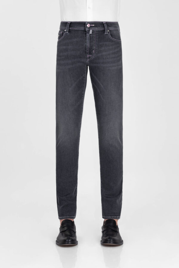 Sartoria Tramarossa JEANS LEONARDO ZIP SS SLIM IN DENIM STRETCH GRIGIO Outlet