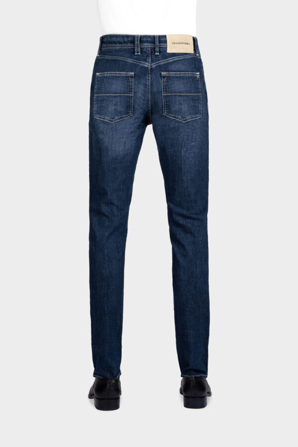 Sartoria Tramarossa JEANS LEONARDO ZIP REGULAR IN DENIM BLU SCURO In Vendita