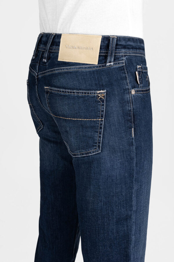 Sartoria Tramarossa JEANS LEONARDO ZIP REGULAR IN DENIM BLU SCURO In Vendita