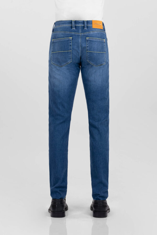 Sartoria Tramarossa MICHELANGELO ZIP SS SLIM MEDIUM BLUE STRETCH DENIM JEANS Offerte