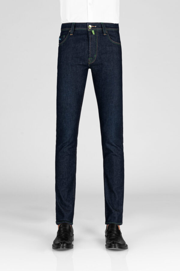 Sartoria Tramarossa JEANS LEONARDO BUTTONS REGULAR IN DENIM BLU SCURO Hotsell