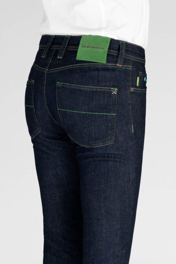 Sartoria Tramarossa JEANS LEONARDO BUTTONS REGULAR IN DENIM BLU SCURO Hotsell