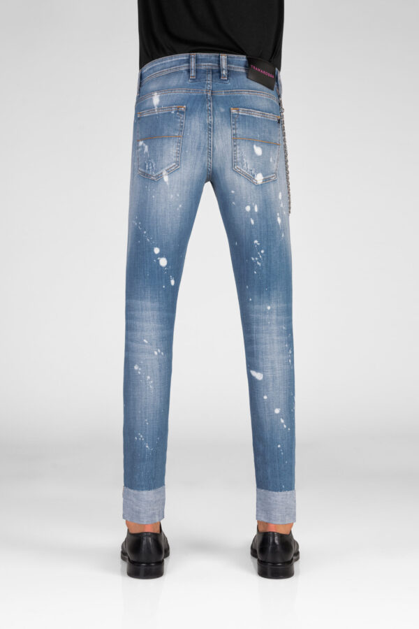 Sartoria Tramarossa JEANS 1980 SLIM IN DENIM STRETCH BLU MEDIO Nuova