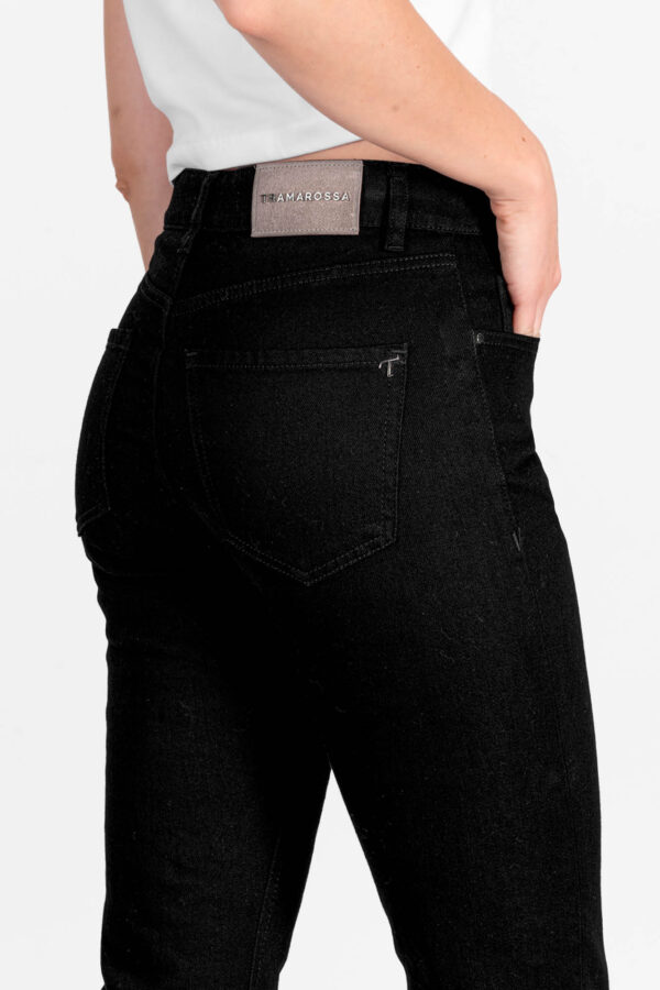 Sartoria Tramarossa JEANS MONICA FLARE CUT FLARE IN DENIM NERO Moda