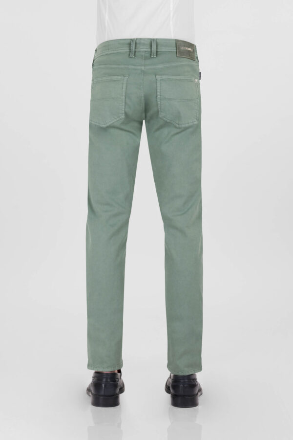 Sartoria Tramarossa PANTALONE MICHELANGELO ZIP SS REGULAR IN GABARDINA DI COTONE STRETCH VERDE Consegna Veloce
