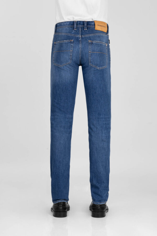 Sartoria Tramarossa JEANS LEONARDO BUTTONS REGULAR IN DENIM BLU MEDIO Promozione Limitata