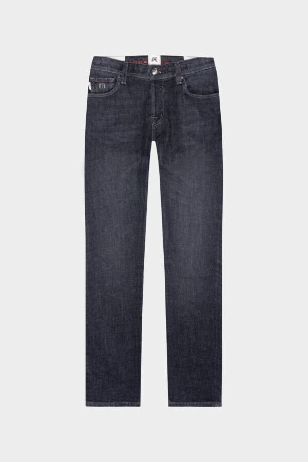 Sartoria Tramarossa JEANS LEONARDO BUTTONS REGULAR IN DENIM BLU GRIGIO Shopping Online
