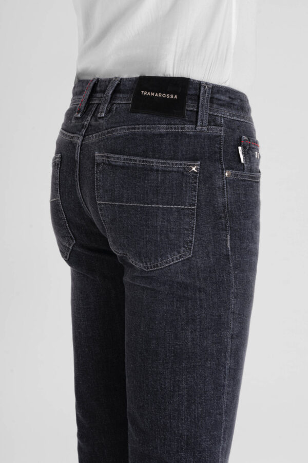Sartoria Tramarossa JEANS LEONARDO BUTTONS REGULAR IN DENIM BLU GRIGIO Shopping Online