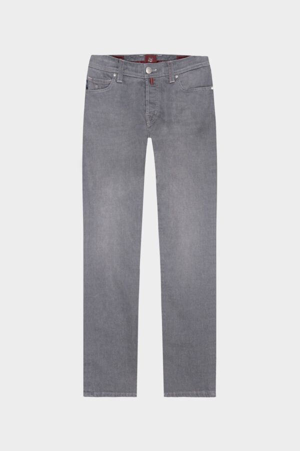 Sartoria Tramarossa JEANS LEONARDO BUTTONS REGULAR IN DENIM GRIGIO Affare Del Giorno