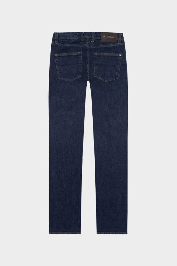 Sartoria Tramarossa JEANS LEONARDO BUTTONS REGULAR IN DENIM BLU SCURO Prezzo Ridotto