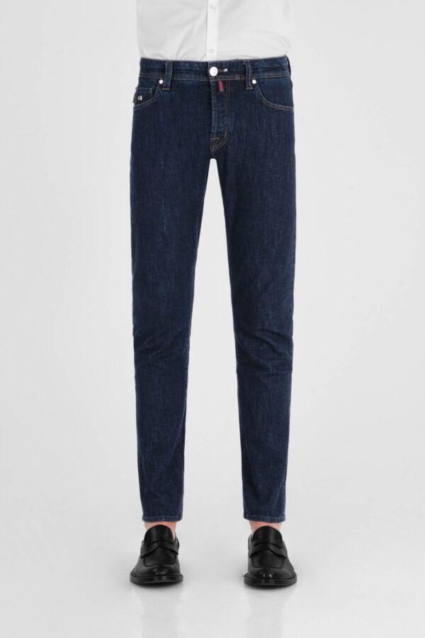 Sartoria Tramarossa JEANS LEONARDO BUTTONS REGULAR IN DENIM BLU SCURO Prezzo Ridotto