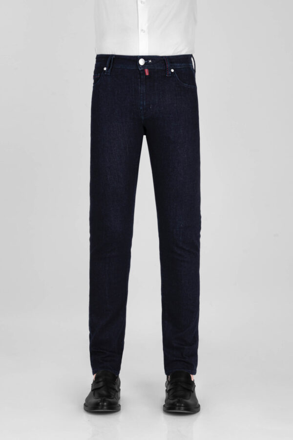 Sartoria Tramarossa JEANS MICHELANGELO ZIP SS REGULAR IN DENIM STRETCH BLU SCURO Sottocosto