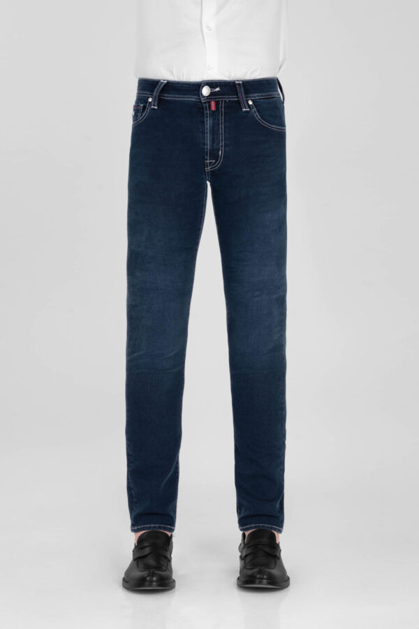 Sartoria Tramarossa JEANS MICHELANGELO ZIP SS REGULAR IN DENIM STRETCH BLU SCURO Convenienza