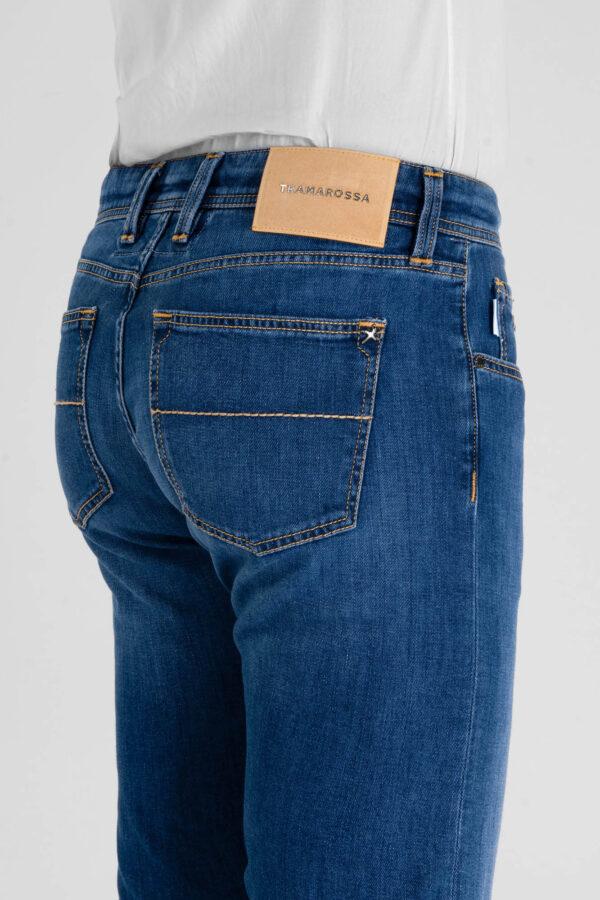 Sartoria Tramarossa JEANS MICHELANGELO ZIP REGULAR IN DENIM LEGGERO BLU MEDIO Novità