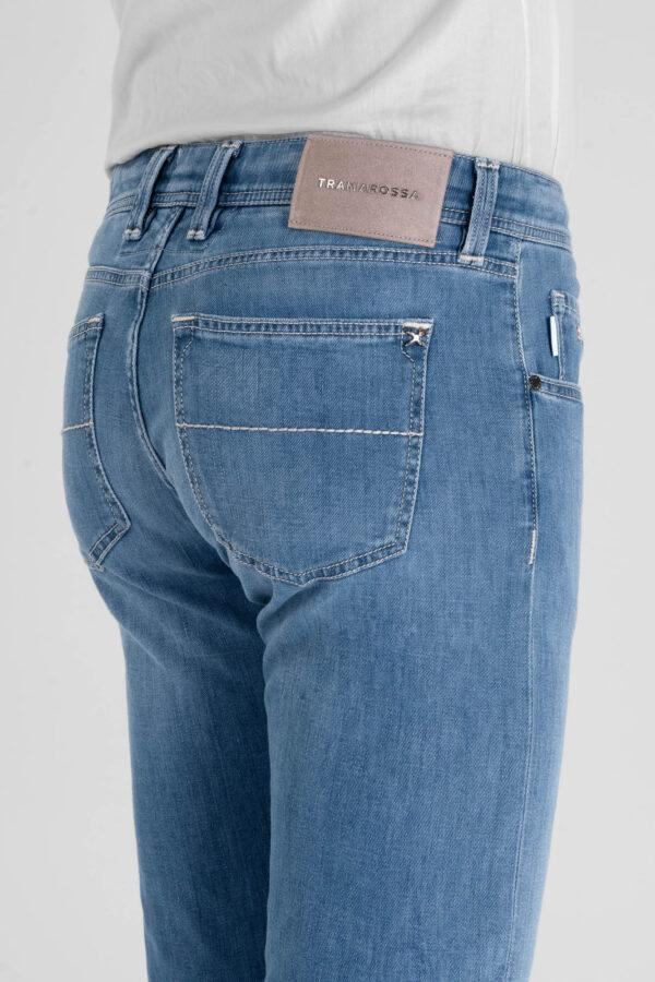 Sartoria Tramarossa JEANS MICHELANGELO ZIP REGULAR IN DENIM LEGGERO BLU CHIARO Presa