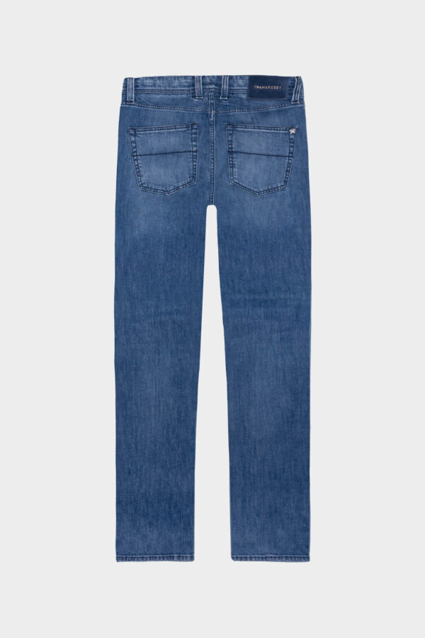 Sartoria Tramarossa JEANS MICHELANGELO ZIP REGULAR IN DENIM BLU MEDIO Sconto