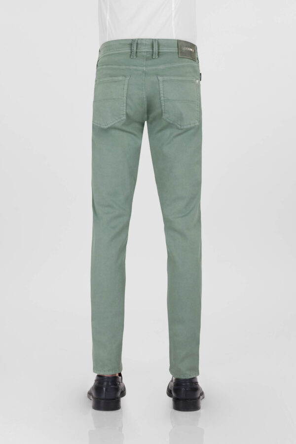 Sartoria Tramarossa PANTALONE LEONARDO ZIP SS SLIM IN GABARDINA DI COTONE STRETCH VERDE Enormi sconti
