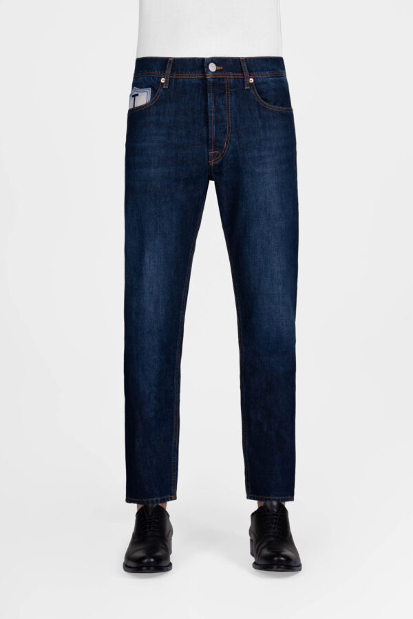 Sartoria Tramarossa JEANS T-RED T3 LOOSE IN DENIM BLU SCURO Black Friday Prezzi