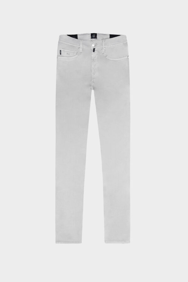Sartoria Tramarossa PANTALONE MICHELANGELO ZIP SS REGULAR IN GABARDINA DI COTONE STRETCH GRIGIO Vendita