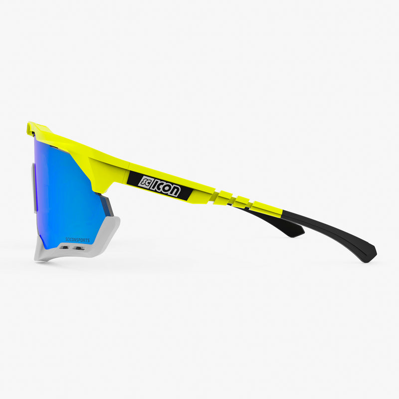 Scicon Aeroshade XL Occhiali Ciclismo Giallo Fluo/Blu 2025