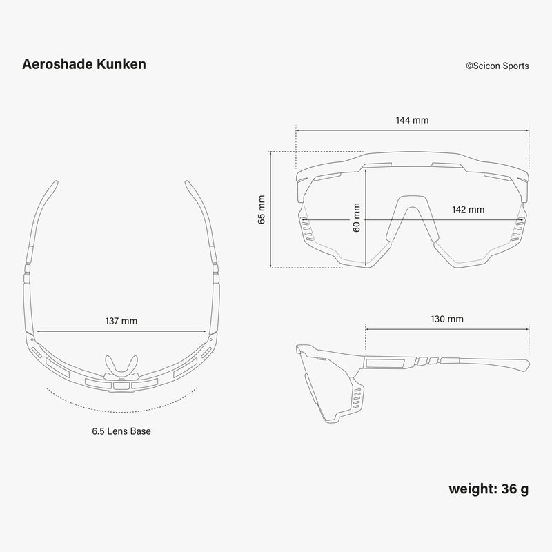Scicon Aeroshade Kunken Occhiali Ciclismo Giallo Fluo/Blu Italy