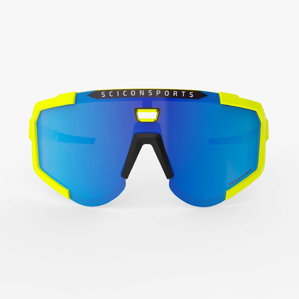 Scicon Occhiali Sportivi Aeroscope Giallo Fluo/Blu Qualità