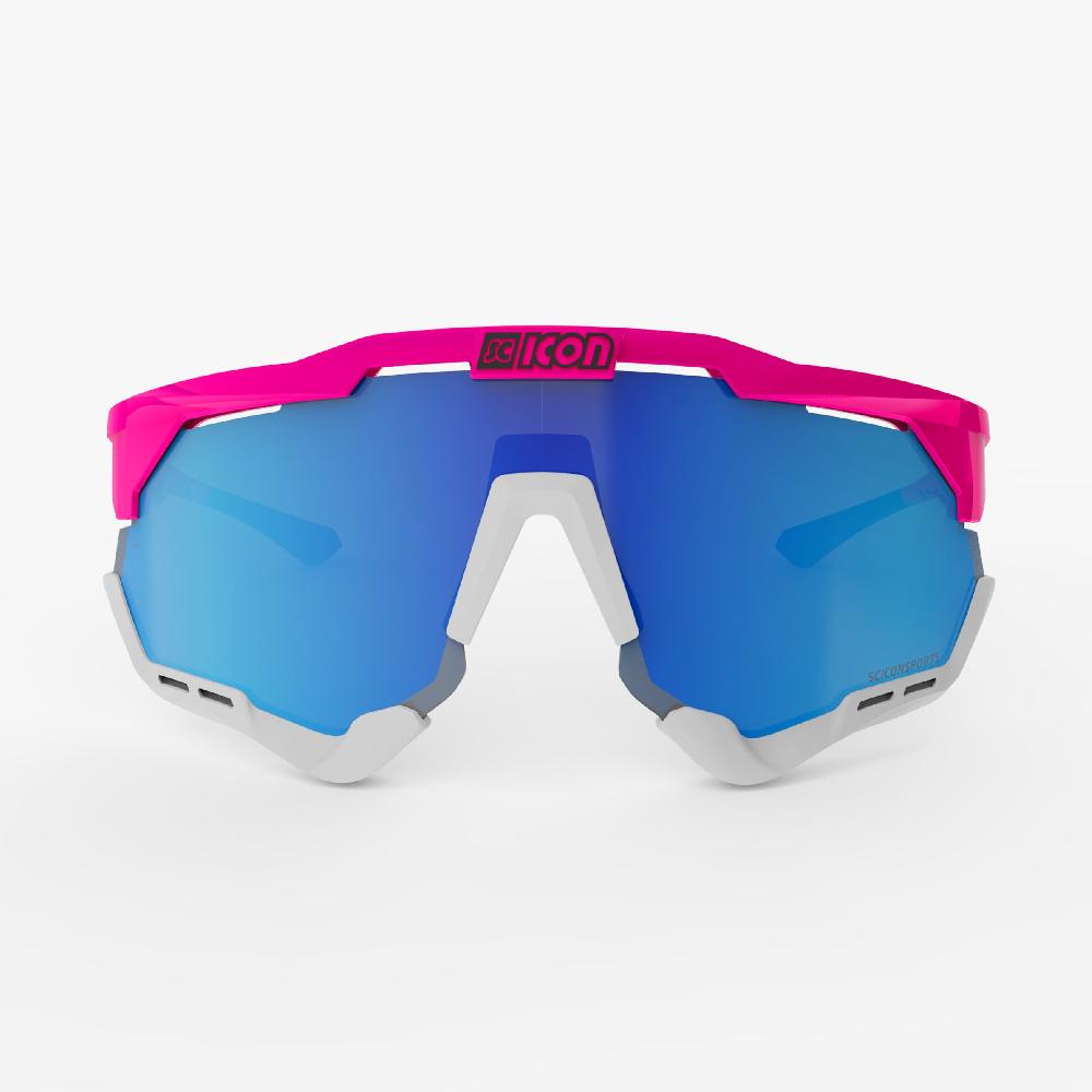 Scicon Aeroshade XL Occhiali Ciclismo Rosa Fluo/Blu Pezzi Unici