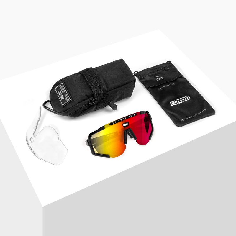 Scicon Occhiali Sportivi Aeroscope Antracite/Rosso Affare Del Giorno