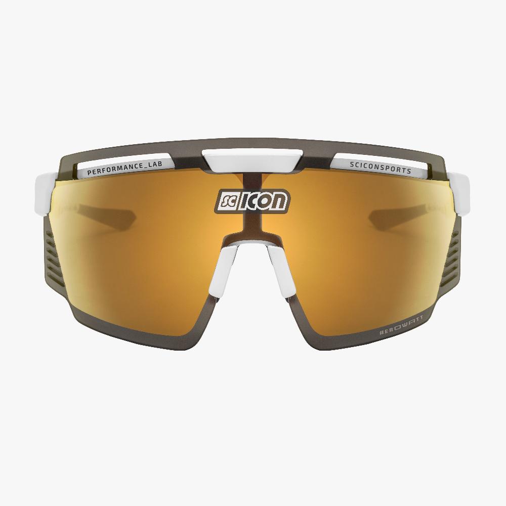 Scicon Aerowatt Occhiali Sportivi Bianco/Bronzo Fino al 65% di sconto