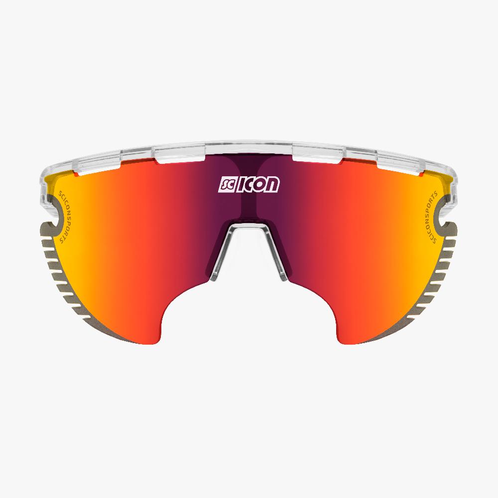 Scicon Occhiali Aerowing Lamon Cristallo/Lente Rossa Specchiata Italia