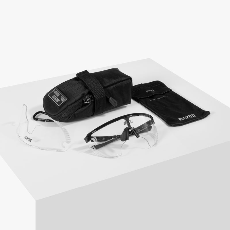 Scicon Occhiali Sportivi Aerowing Lamon Neri/Lente Argento Nuovo
