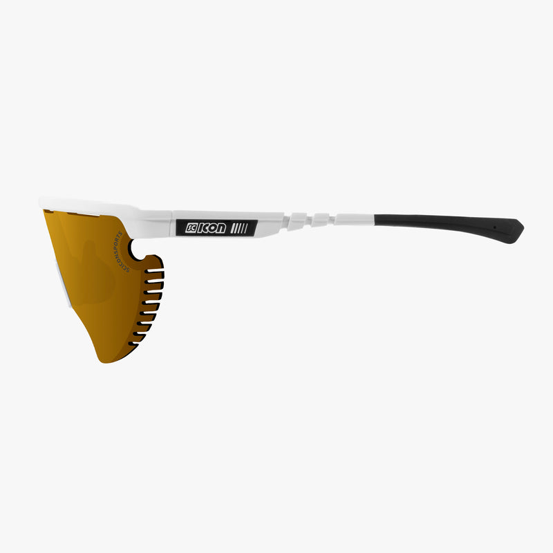 Scicon Occhiali Sportivi Aerowing Lamon Bianchi/Lente Bronzo Specchiata Qualità