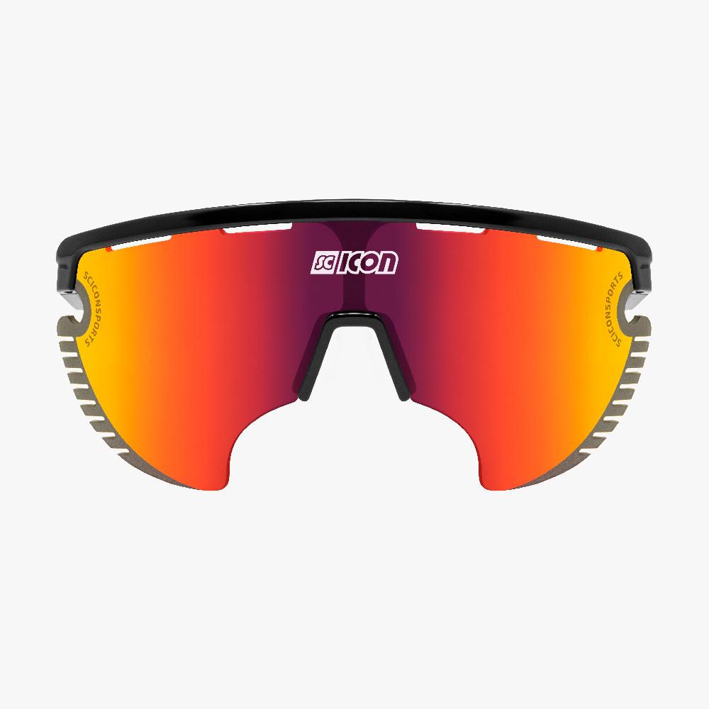 Scicon Occhiali Aerowing Lamon Montatura Nera/Lente Rossa Specchiata Consegna Veloce