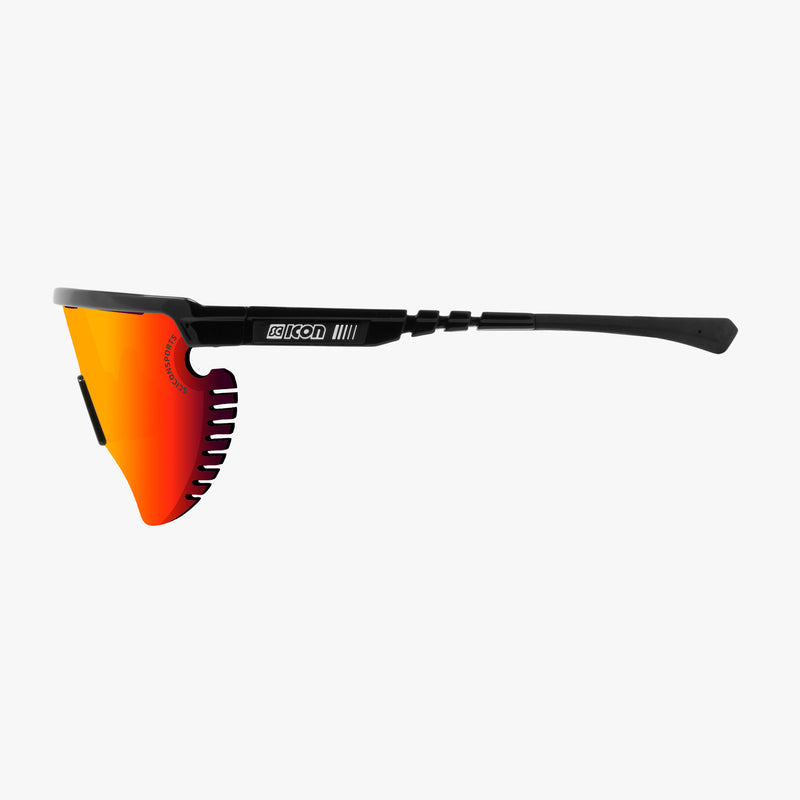 Scicon Occhiali Aerowing Lamon Montatura Nera/Lente Rossa Specchiata Consegna Veloce