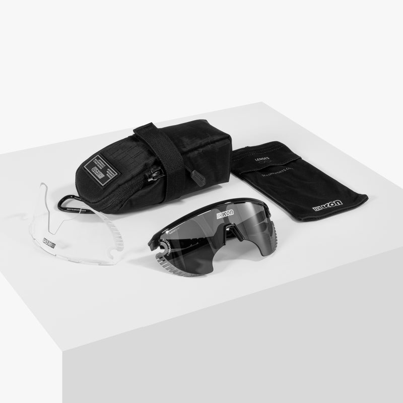 Scicon Occhiali Sportivi Aerowing Lamon Neri/Lente Argento Specchiata Novità