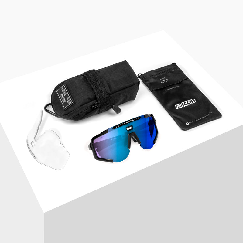 Scicon Occhiali Sportivi Aeroscope Nero/Blu Saldi
