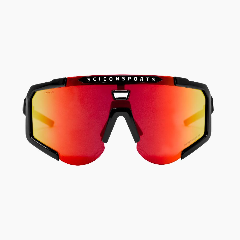 Scicon Occhiali Sportivi Aeroscope Nero/Rosso Vendita Calda