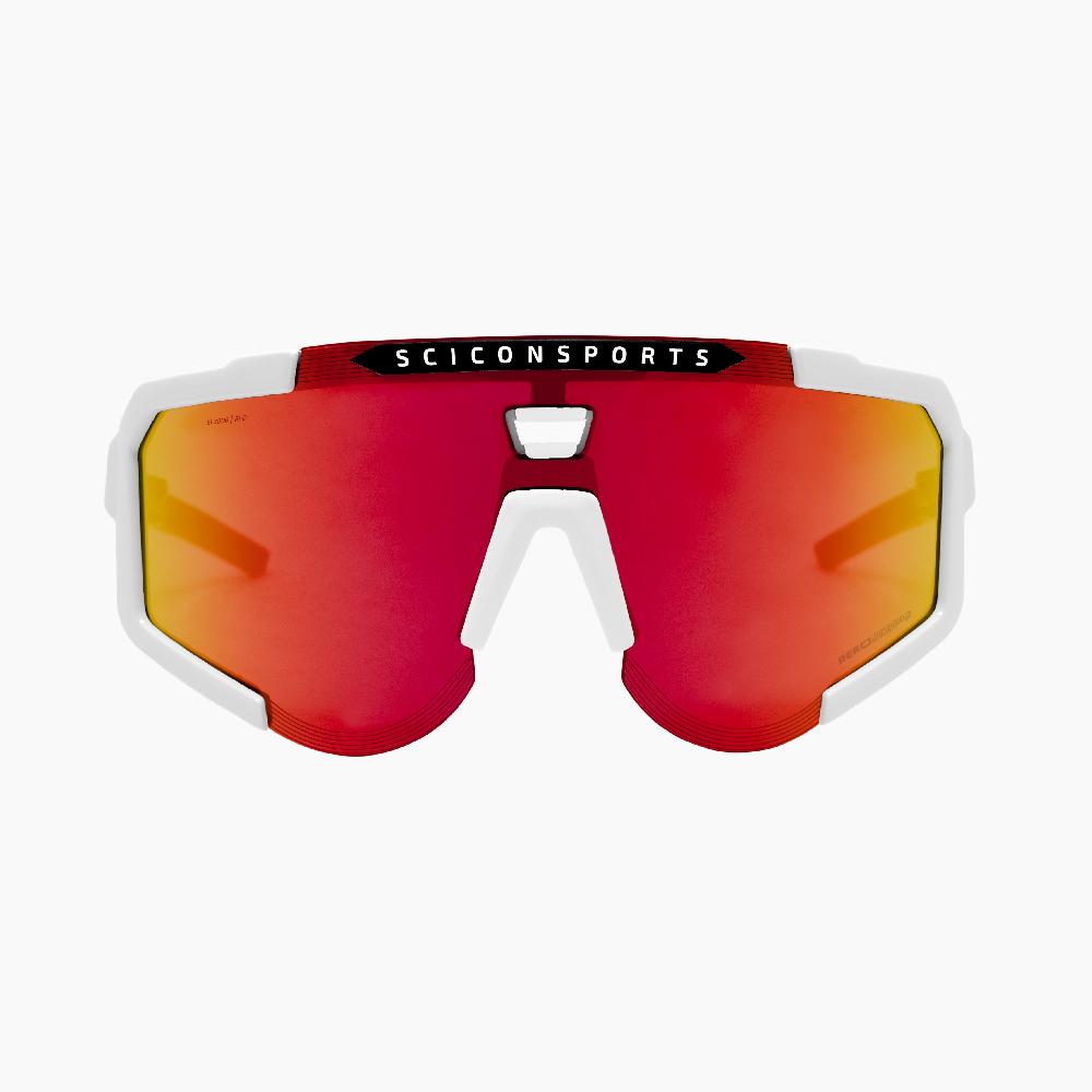 Scicon Occhiali Sportivi Aeroscope Bianco/Rosso Saldi Di Fabbrica