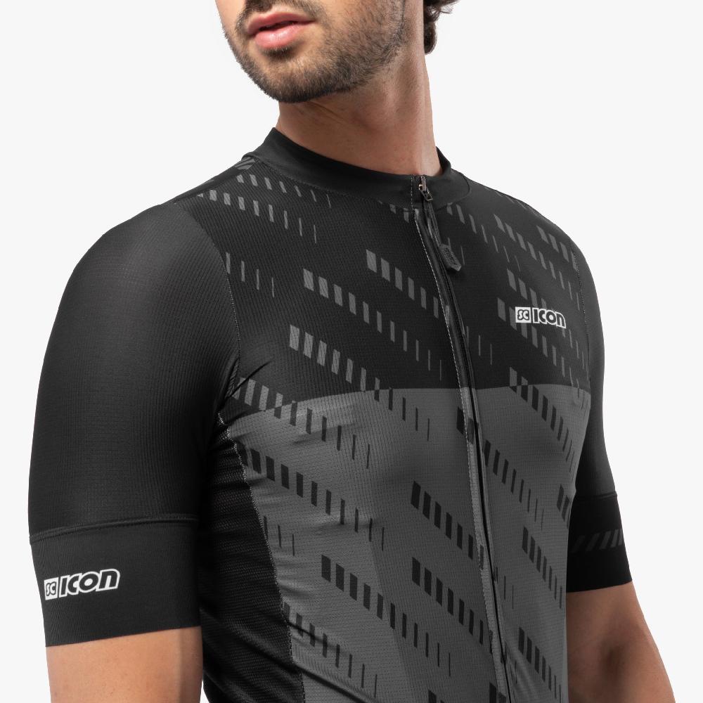 Scicon Maglia Ciclismo X-Over Reflex Nera/Antracite Vendita Calda