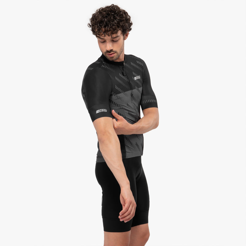Scicon Maglia Ciclismo X-Over Reflex Nera/Antracite Vendita Calda
