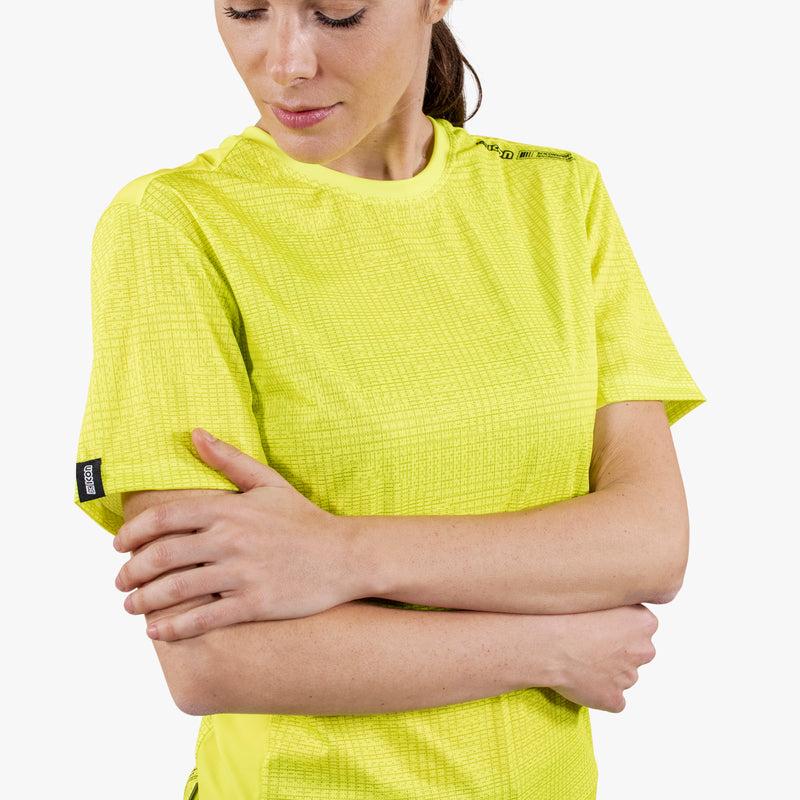 Scicon T-shirt Tecnica X-Over Gialla Fluorescente Vendita